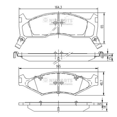 Klocki hamulcowe NIPPARTS J3600302