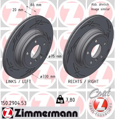 Tarcza hamulcowa ZIMMERMANN 150.2904.53