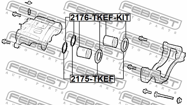 Tłoczek zacisku hamulcowego FEBEST 2176-TKEF-KIT