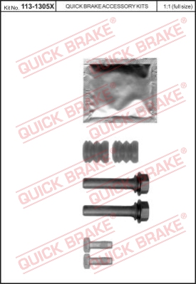 Zestaw tulei prowadzących zacisk hamulca QUICK BRAKE 113-1305X