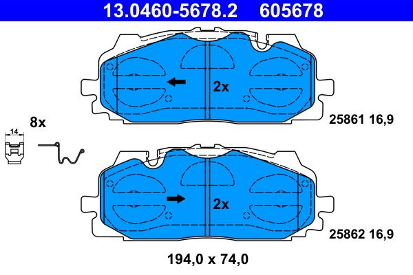 Klocki hamulcowe ATE 13.0460-5678.2