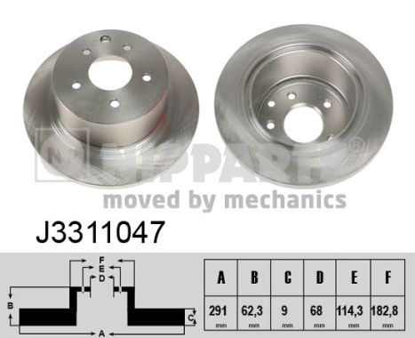 Tarcza hamulcowa NIPPARTS J3311047
