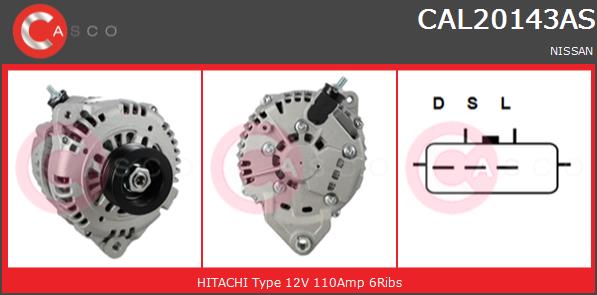 Alternator CASCO CAL20143AS