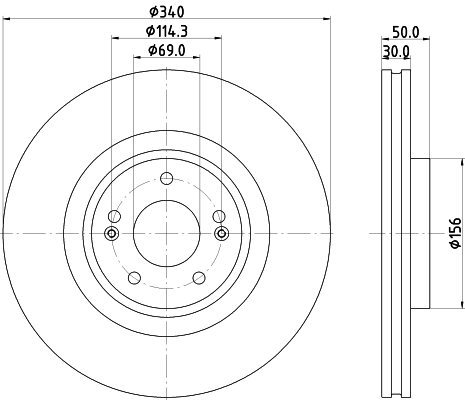 Tarcza hamulcowa HELLA 8DD 355 134-871