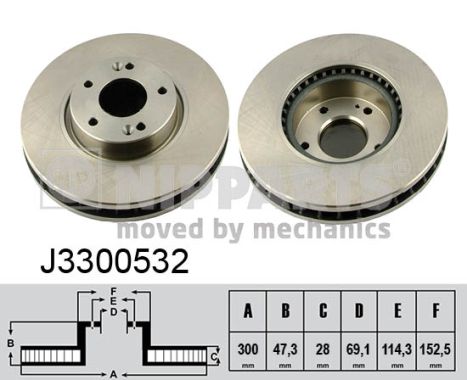 Tarcza hamulcowa NIPPARTS J3300532