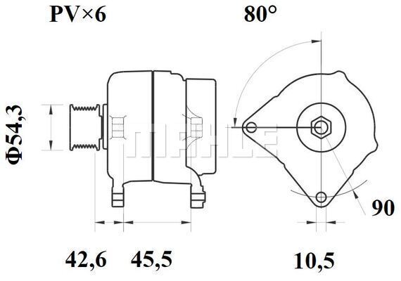 Alternator MAHLE MG 1068