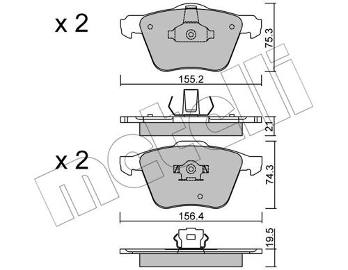 Klocki hamulcowe METELLI 22-0599-0