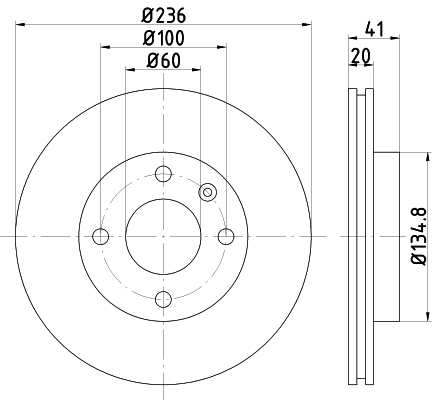 Tarcza hamulcowa HELLA 8DD 355 123-121