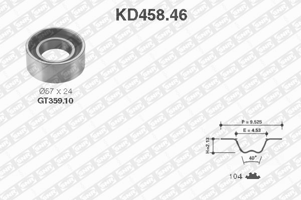 Zestaw paska rozrządu SNR KD458.46