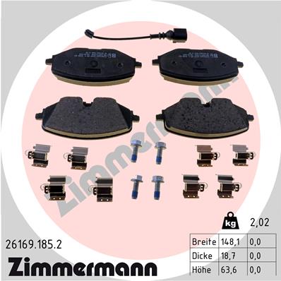 Klocki hamulcowe ZIMMERMANN 26169.185.2