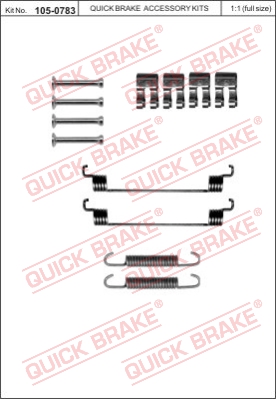 Zestaw dodatków do szczęk hamulcowych QUICK BRAKE 105-0783