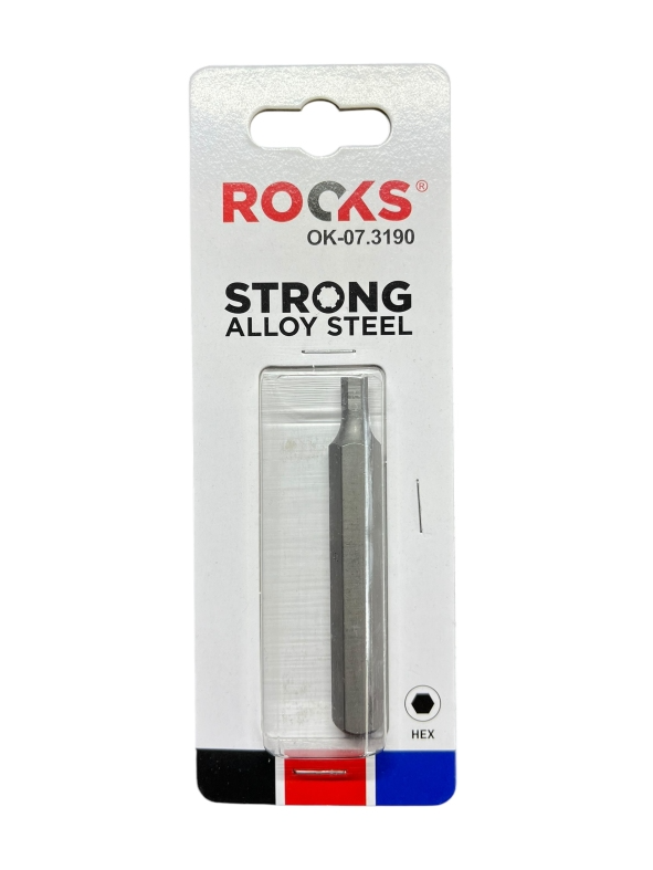 KOŃCÓWKA LONG BIT 10 MM (3/8" ) HEX 5 MM X 75 MM, S2 ROOKS