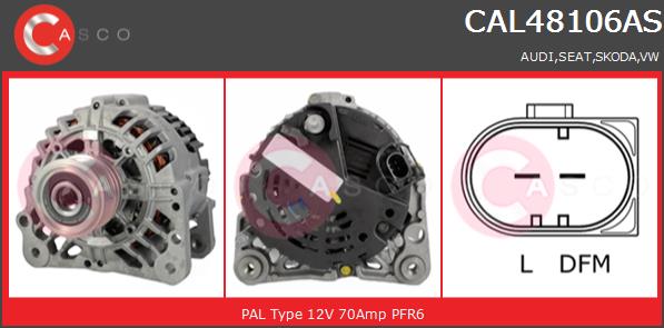 Alternator CASCO CAL48106AS