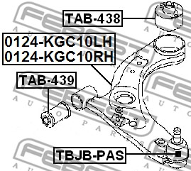 Tuleja wahacza FEBEST TAB-439