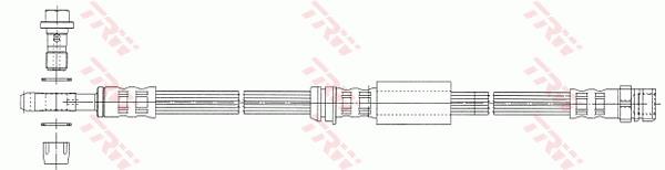 Przewód hamulcowy elastyczny TRW PHD1014