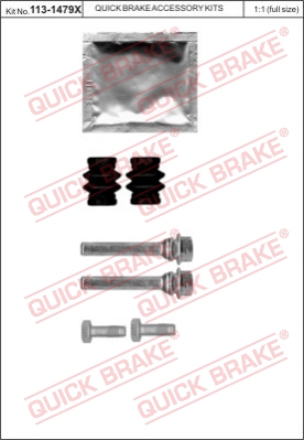 Zestaw tulei prowadzących zacisk hamulca QUICK BRAKE 113-1479X
