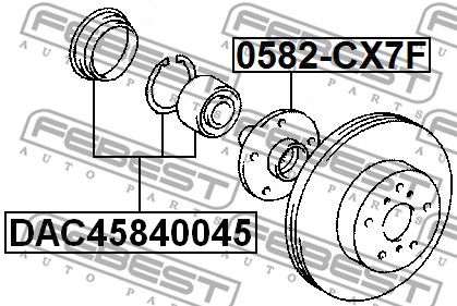 Zestaw łożysk koła FEBEST DAC45840045