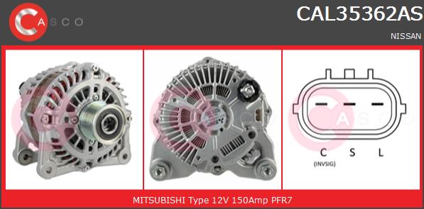 Alternator CASCO CAL35362AS