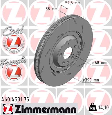 Tarcza hamulcowa ZIMMERMANN 460.4531.75