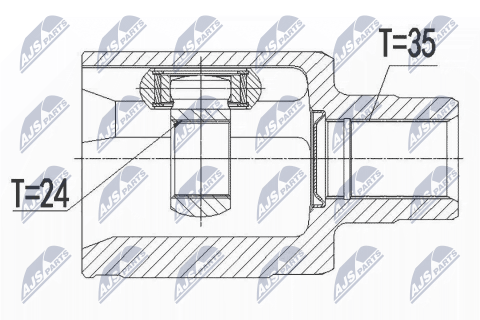 Dystans gumowy, resorowanie NTY AB-HY-523