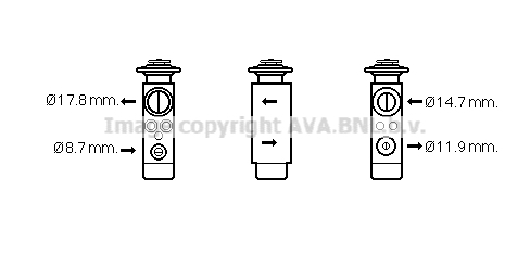 Zawór rozprężny klimatyzacji AVA QUALITY COOLING CN1219