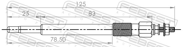 Świeca żarowa FEBEST 29642-002