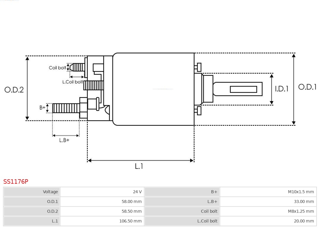 Włącznik elektromagnetyczny, rozrusznik AS-PL SS1176P