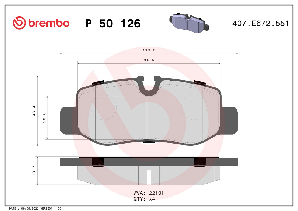 Klocki hamulcowe BREMBO P 50 126