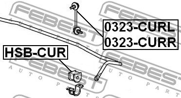 Guma stabilizatora FEBEST HSB-CUR