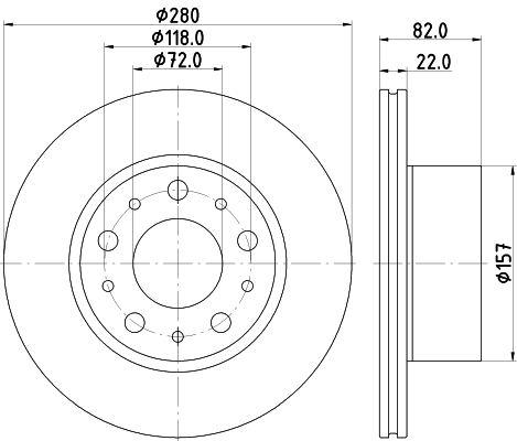 Tarcza hamulcowa HELLA 8DD 355 134-991