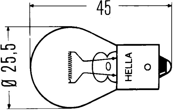 Żarówka kierunkowskazu HELLA 8GA 002 072-121