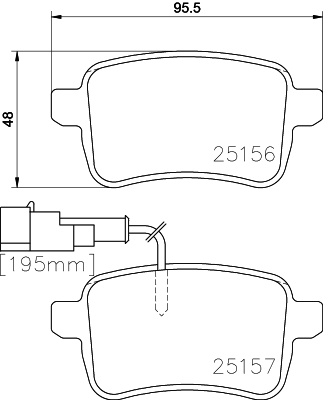 Klocki hamulcowe HELLA 8DB 355 015-541