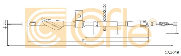 Linka hamulca ręcznego COFLE 17.5049