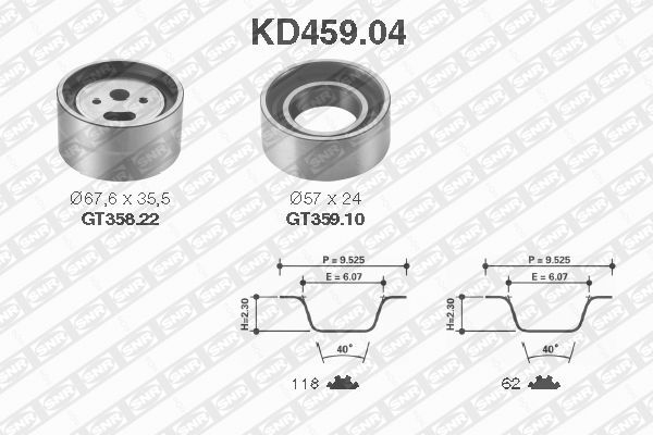 Zestaw paska rozrządu SNR KD459.04