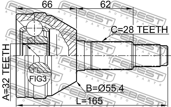 Przegub FEBEST 1110-010