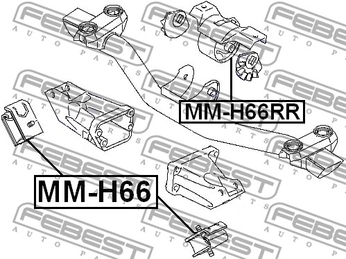 Poduszka silnika FEBEST MM-H66