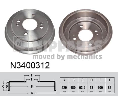 Bęben hamulcowy NIPPARTS N3400312