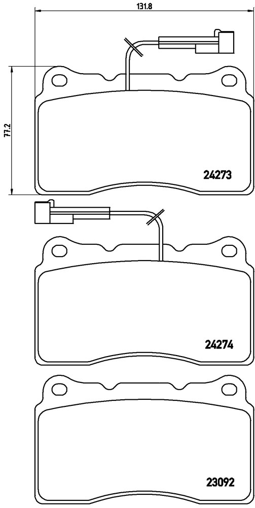 Klocki hamulcowe BREMBO P 23 098