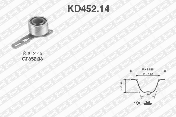 Zestaw paska rozrządu SNR KD452.14