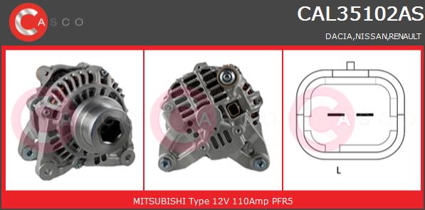 Alternator CASCO CAL35102AS