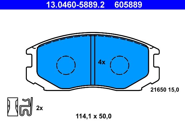 Klocki hamulcowe ATE 13.0460-5889.2