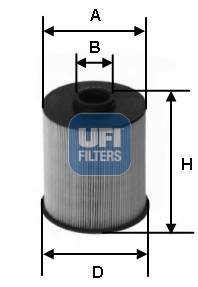 Filtr paliwa UFI 26.077.00