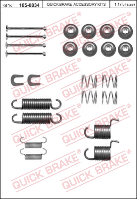 Zestaw dodatków do szczęk hamulcowych QUICK BRAKE 105-0834