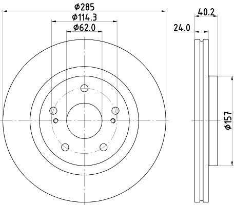 Tarcza hamulcowa HELLA 8DD 355 134-741