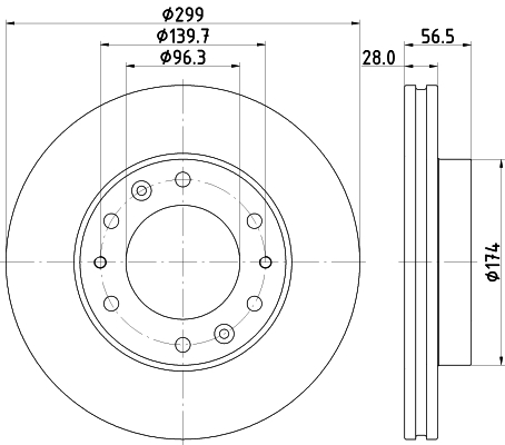 Tarcza hamulcowa HELLA 8DD 355 134-821