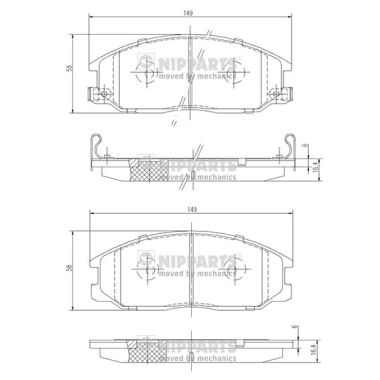 Klocki hamulcowe NIPPARTS J3600526