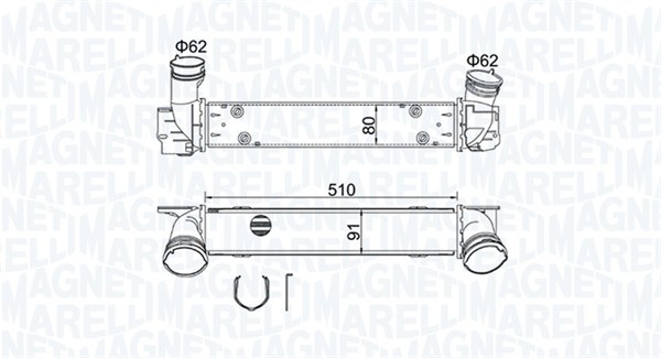 Chłodnica powietrza intercooler MAGNETI MARELLI 351319204880