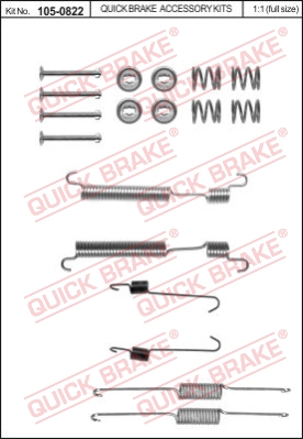 Zestaw dodatków do szczęk hamulcowych QUICK BRAKE 105-0822