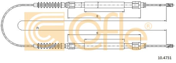 Linka hamulca ręcznego COFLE 10.4731
