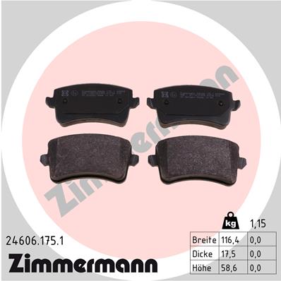 Klocki hamulcowe ZIMMERMANN 24606.175.1